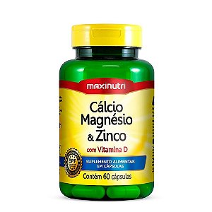 Cálcio Magnésio E Zinco 60Cáps - Maxinutri