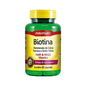 Biotina Firmeza E Crescimento 60 Cápsulas - Maxinutri