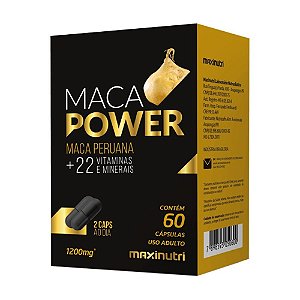 Maca Power 1200mg + 22 Vit. E Minerais - 60 Cáps. Maxinutri