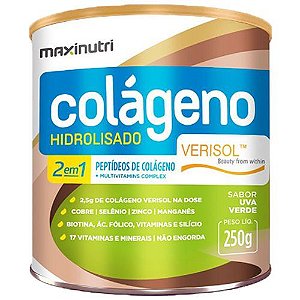 Colágeno Hidrolisado Verisol 2 em 1 Uva Verde 250g - Maxinutri