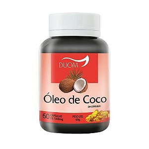 Óleo De Coco 60 Cápsulas 1000Mg Duom