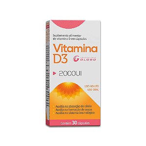Vitamina D3 2000Ui 30Cáps Globo