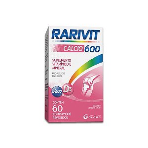 Rarivit Calcio 600Mg 60Comp Suplemento Vitamínico Globo