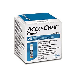 Tiras Accu Chek Guide Para Controle De Glicemia 25 Tiras
