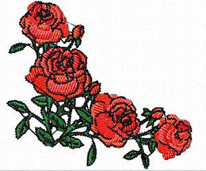 Matriz Bordado Cantos Floridos Para Guardanapo