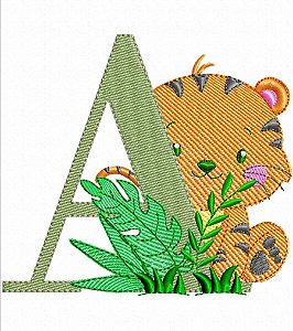 Matriz Bordado Alfabeto Infantil Tigrinho