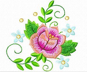 Matriz Bordado Floral 10