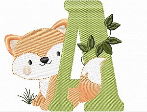 Matriz Bordado Alfabeto Infantil Raposinha Menino