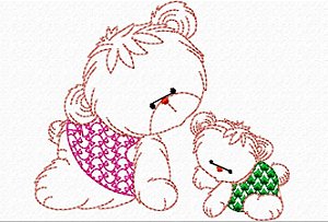 Matriz Bordado Ursinha Baby Contorno