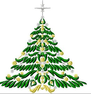 Matriz Bordado Natal Arvore Linda