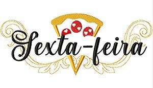 Matriz Bordado Semaninha Amo Pizza