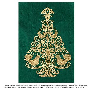Matriz Bordado Natal Dourado Lindo