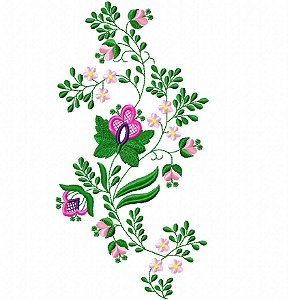 Matriz Bordado Conjunto Florzinhas Delicadas