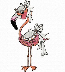 Matriz Bordado Flamingo Fashion