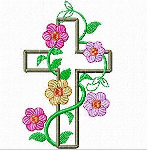 Matriz Bordado Conjunto Crucifixos Delicados