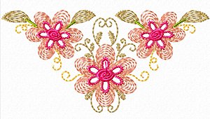 Matriz Bordado Florzinhas Pontos Leves