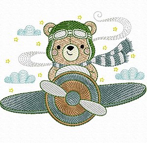 Matriz Bordado Coleção Ursinho Aviador