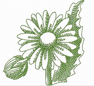 Matriz Bordado Flores Em Pétalas Delicadas