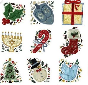 Matriz Bordado Natal Aplique Feliz