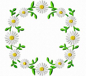 Matriz Bordado Quadrinhos Florais Delicados Para Nome