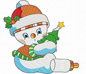 Matriz Bordado Natal Boneco De Neve Baby