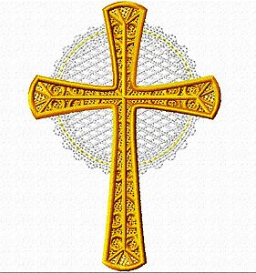 Matriz Bordado Religioso Com Rendinha