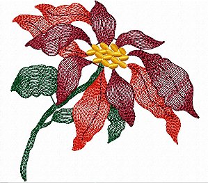 Matriz Bordado Natal Flores Delicadas