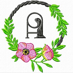 Matriz Bordado Alfabeto Floral Com Florzinha