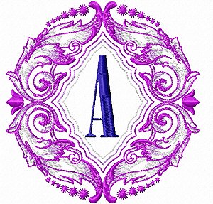 Matriz Bordado Alfabeto Moldura Especial