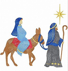 Matriz Bordado Natal Nascimento De Jesus Rippled Presépio