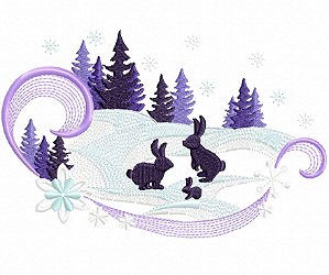 Matriz Bordado Natal Pano Na Neve