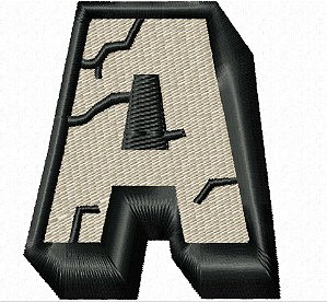Matriz Bordado Alfabeto Minecraft