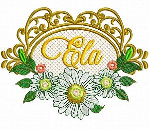 Matriz Bordado Conjunto Ele E Ela Floral