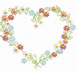 Matriz Bordado Coleção Corações Delicados