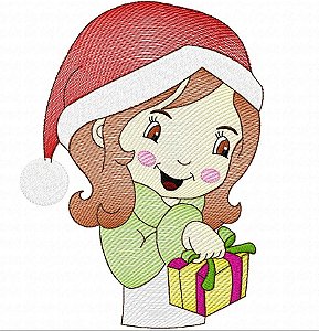 Matriz Bordado Natal Boneca E Saia Para Pano De Prato