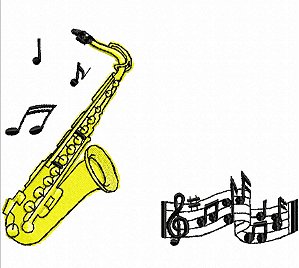 Matriz Bordado Instrumentos Musicais Para Nome