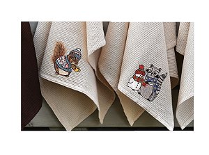 Matriz Bordado Natal Bichinhos Para Guardanapo