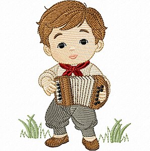 Matriz Bordado Gauchinho Feliz