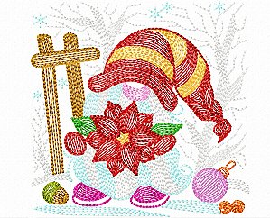 Matriz Bordado Natal Papai Noel Dengoso