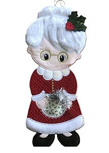 Matriz Bordado Natal Enfeite De Porta Mamãe Noel