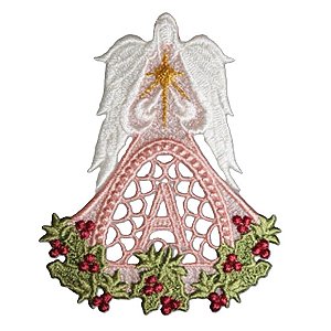 Matriz Bordado Alfabeto Natal Com Anjinho