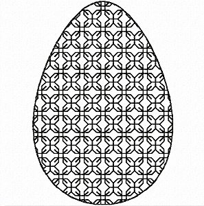 Matriz Bordado Páscoa Ovos Contorno