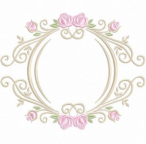 Matriz Bordado Molduras E Barrinhas Rosinha Lavabo E Toalha