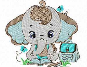 Matriz Bordado Volta Às Aulas Alegre