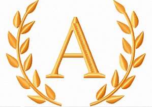 Matriz Bordado Alfabeto Com Coroa De Ramos