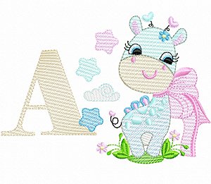 Matriz Bordado Alfabeto Girafinha Dengosa