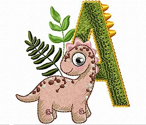Matriz Bordado Alfabeto Infantil Dinossauro