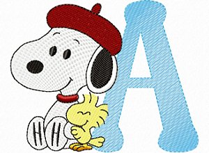 Matriz Bordado Alfabeto Snoopy
