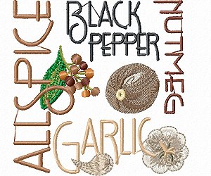 Matriz Bordado Pano De Prato Temperos