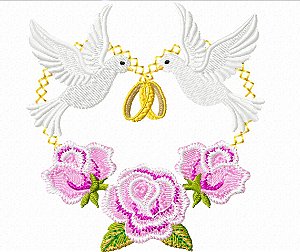 Matriz Bordado Casamento Ou Noivado Pombinhas Do Amor